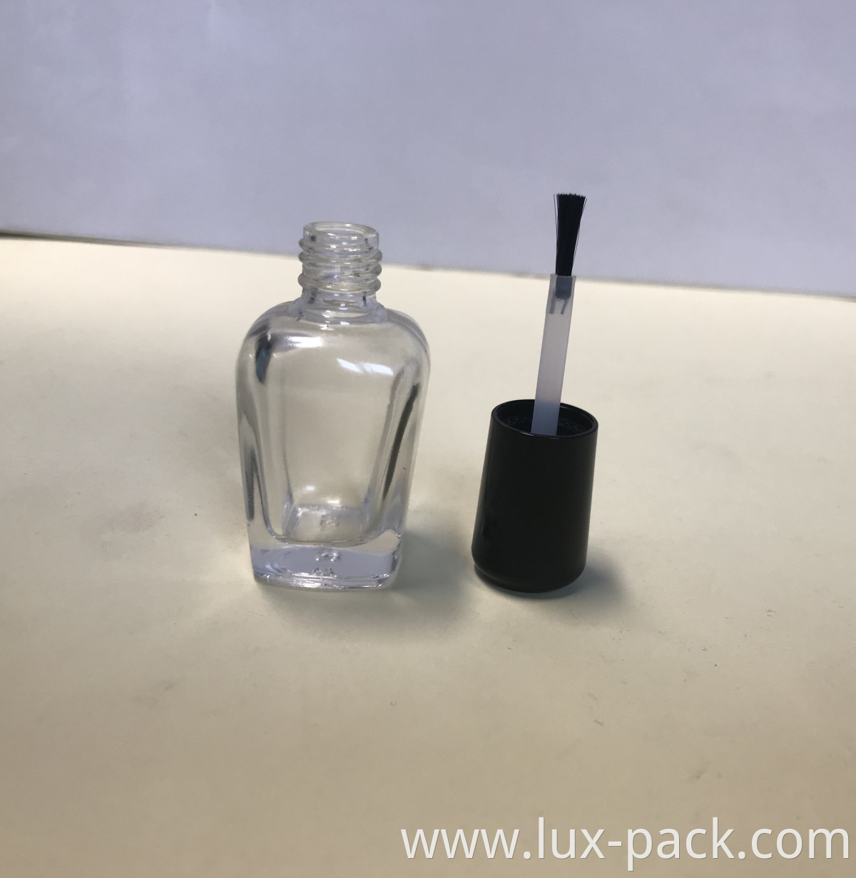 Hot sale Customized 5ml 10ml 15ml Empty Square Nail Polish Glass Bottle With Cap